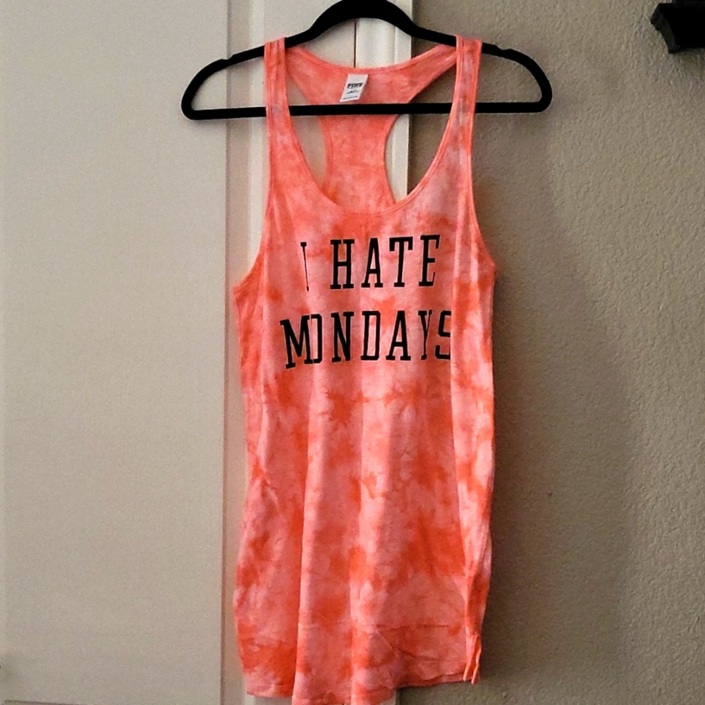 V.s tie dye orange and peach racer tank